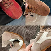 Genuine Leather Trend All-match Retro Casual Women's Shoes